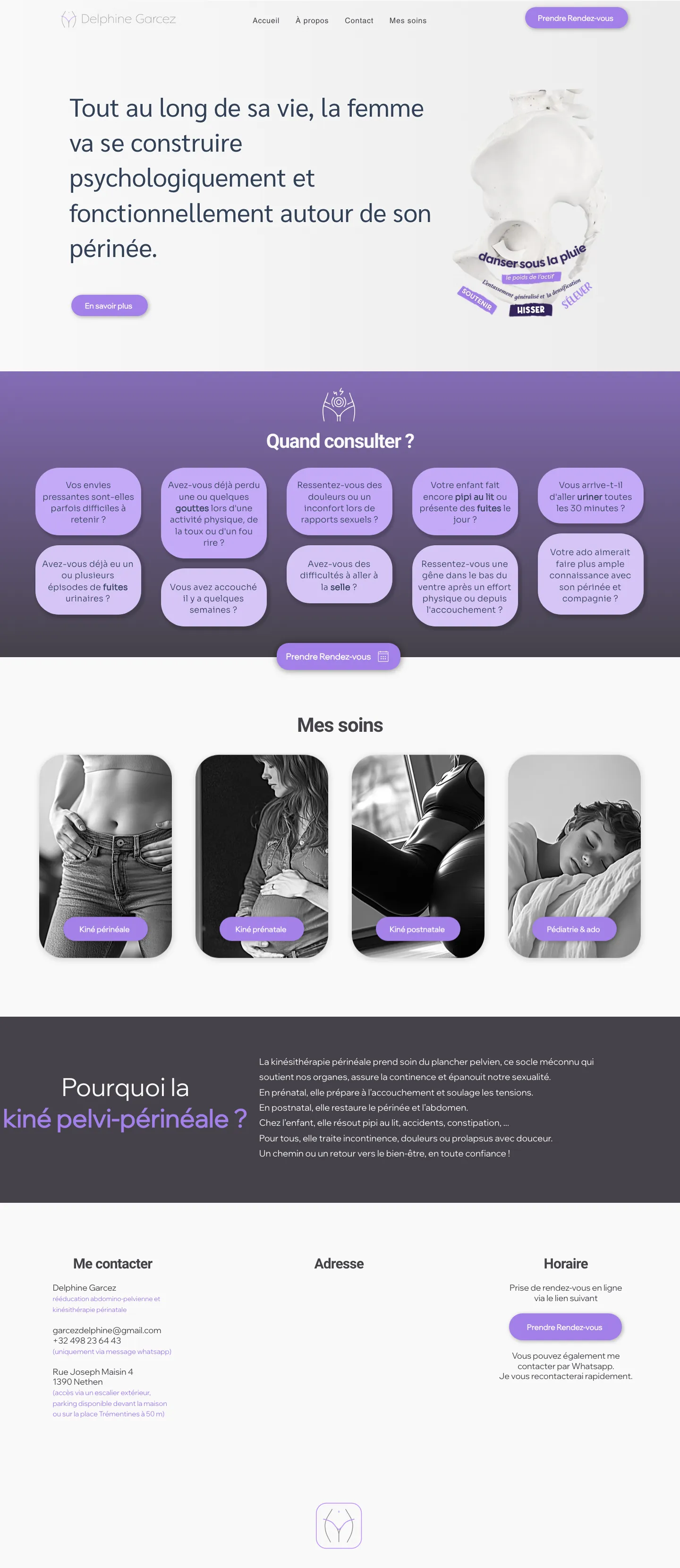 Page d’accueil du site Delphine Garcez