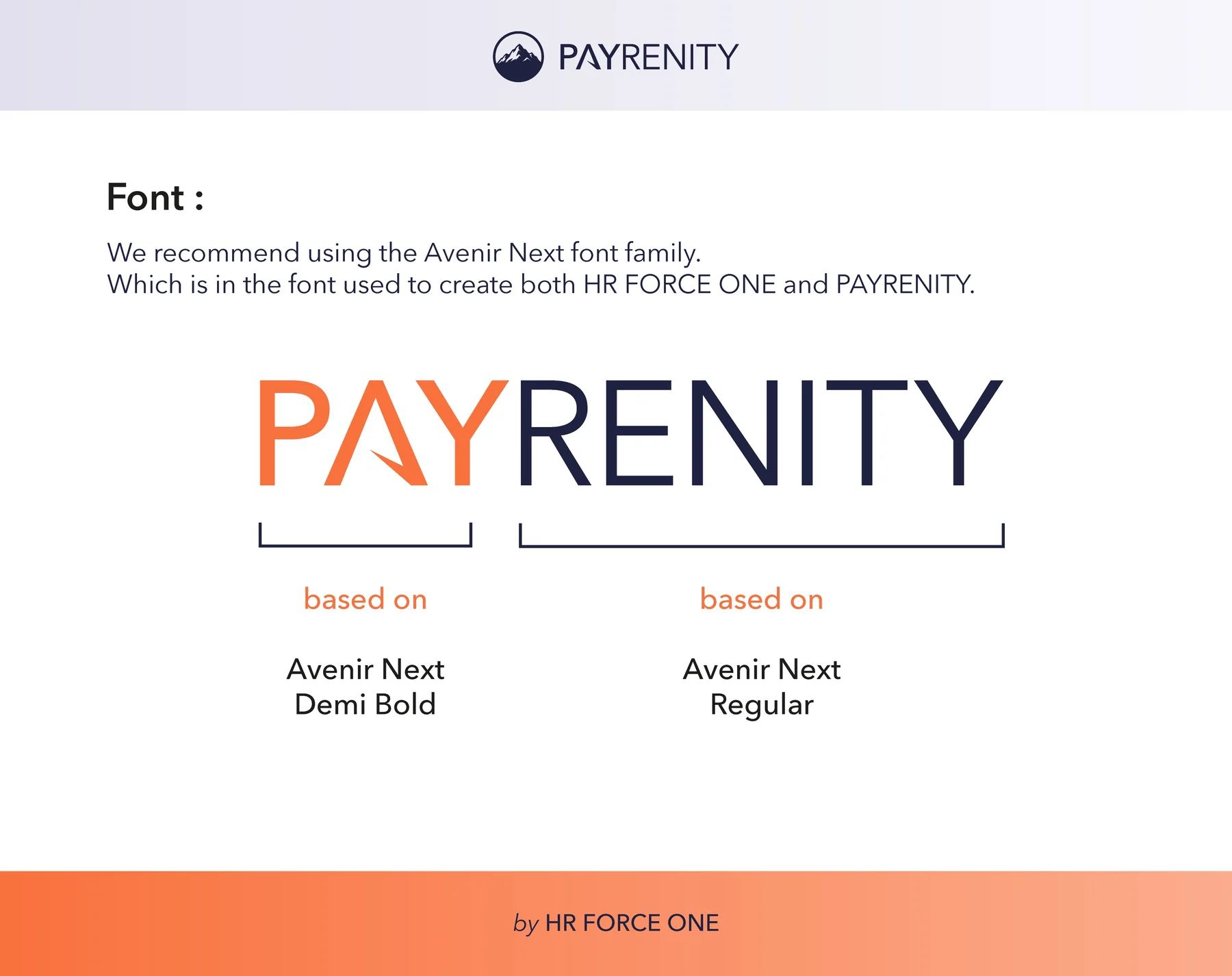 Principes typographiques de l’identité Payrenity